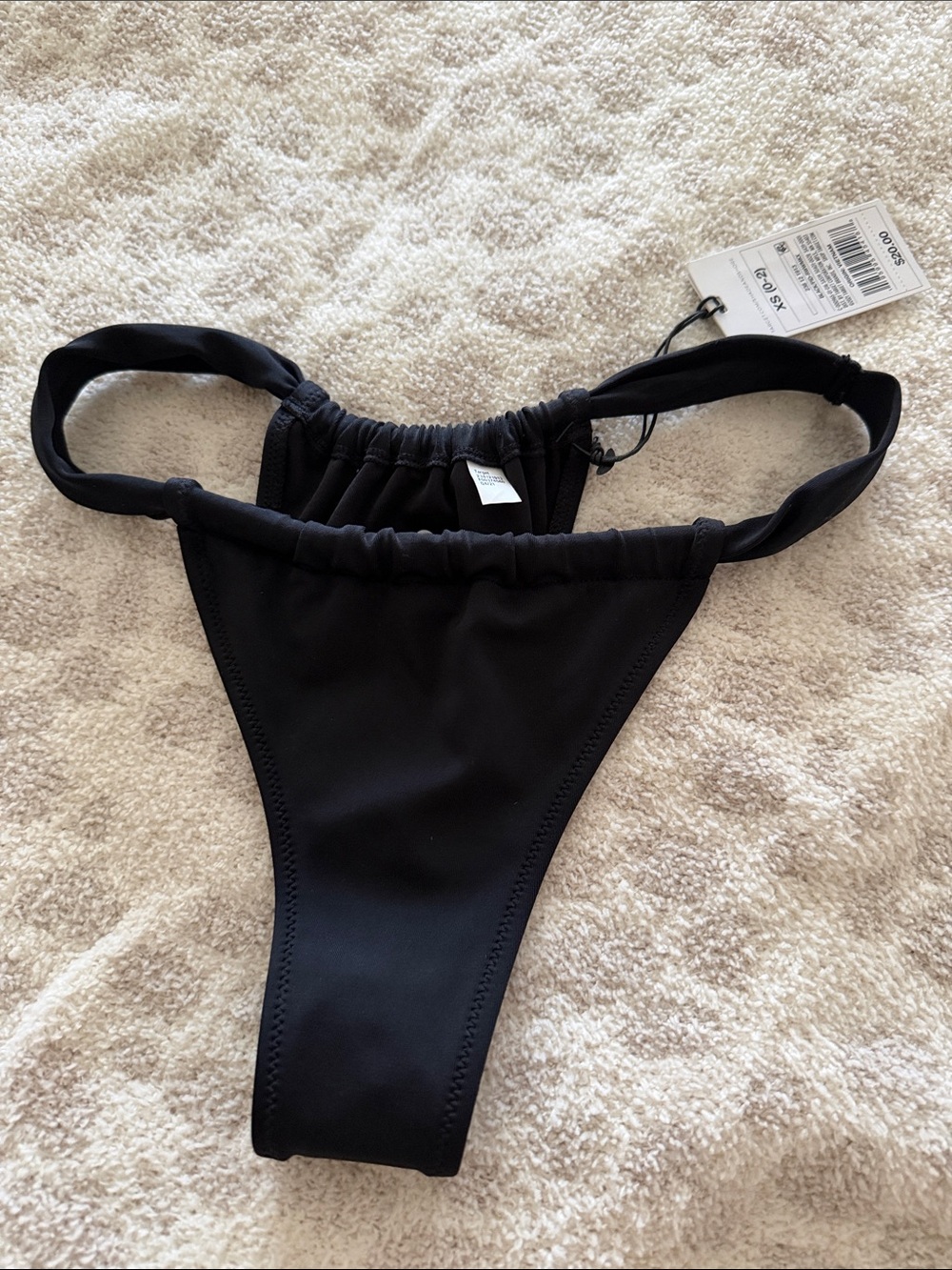 Shade and shore Black Bikini Thong Bottom
